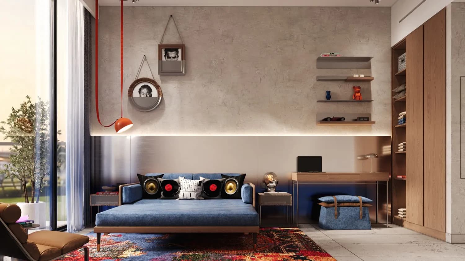 Industrial-chic studio interior at RAW District